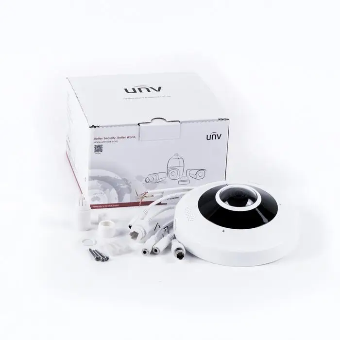 ДООН Uniview 4K со сверхвысоким разрешением Ultra HD антивандальном Fisheye панорамный 360 градусов Фиксированная купольная камера IPC868ER-VF18-B