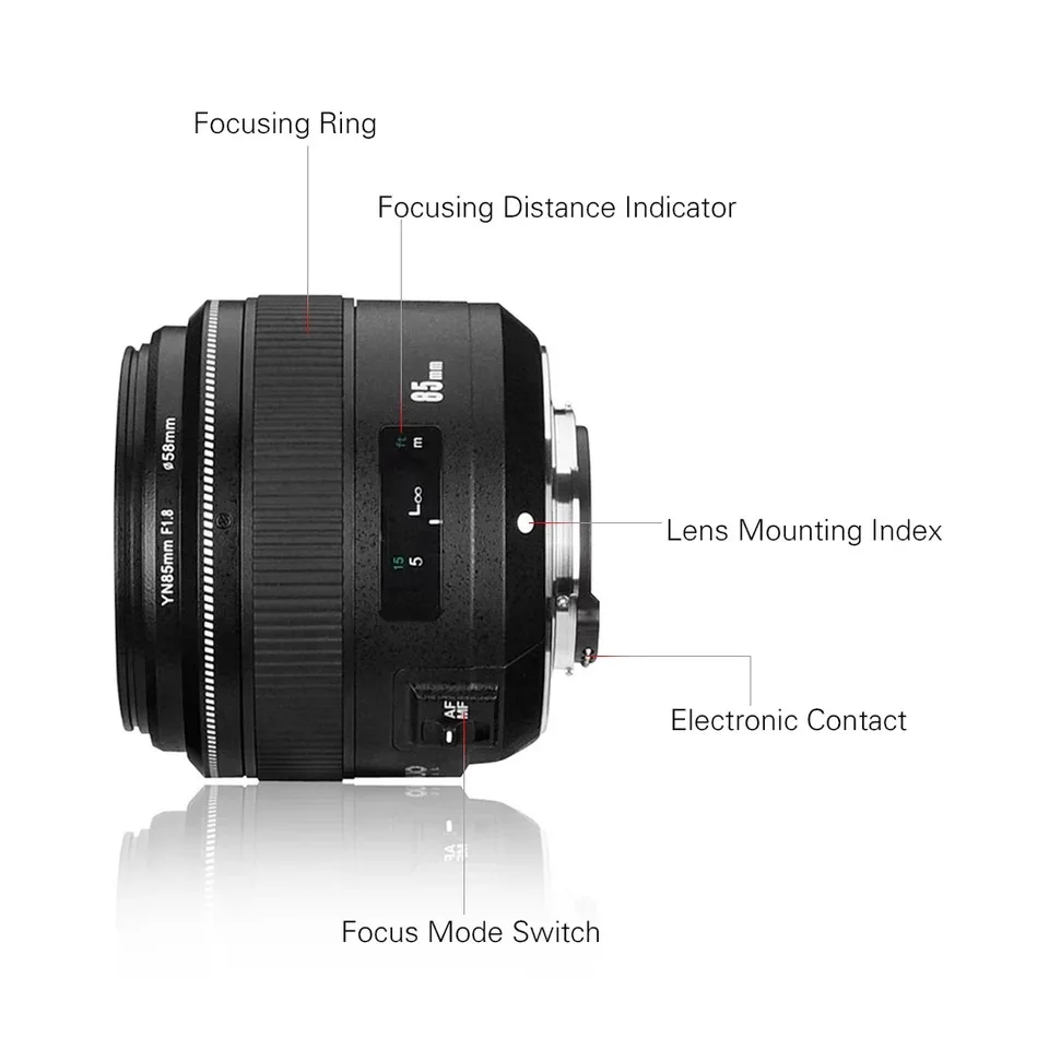 Best YONGNUO YN85mm F1.8N Lens Standard Medium Telephoto Prime Fixed Focus YN 85MM for Nikon D3200/D3400/D5200/D750/D850
