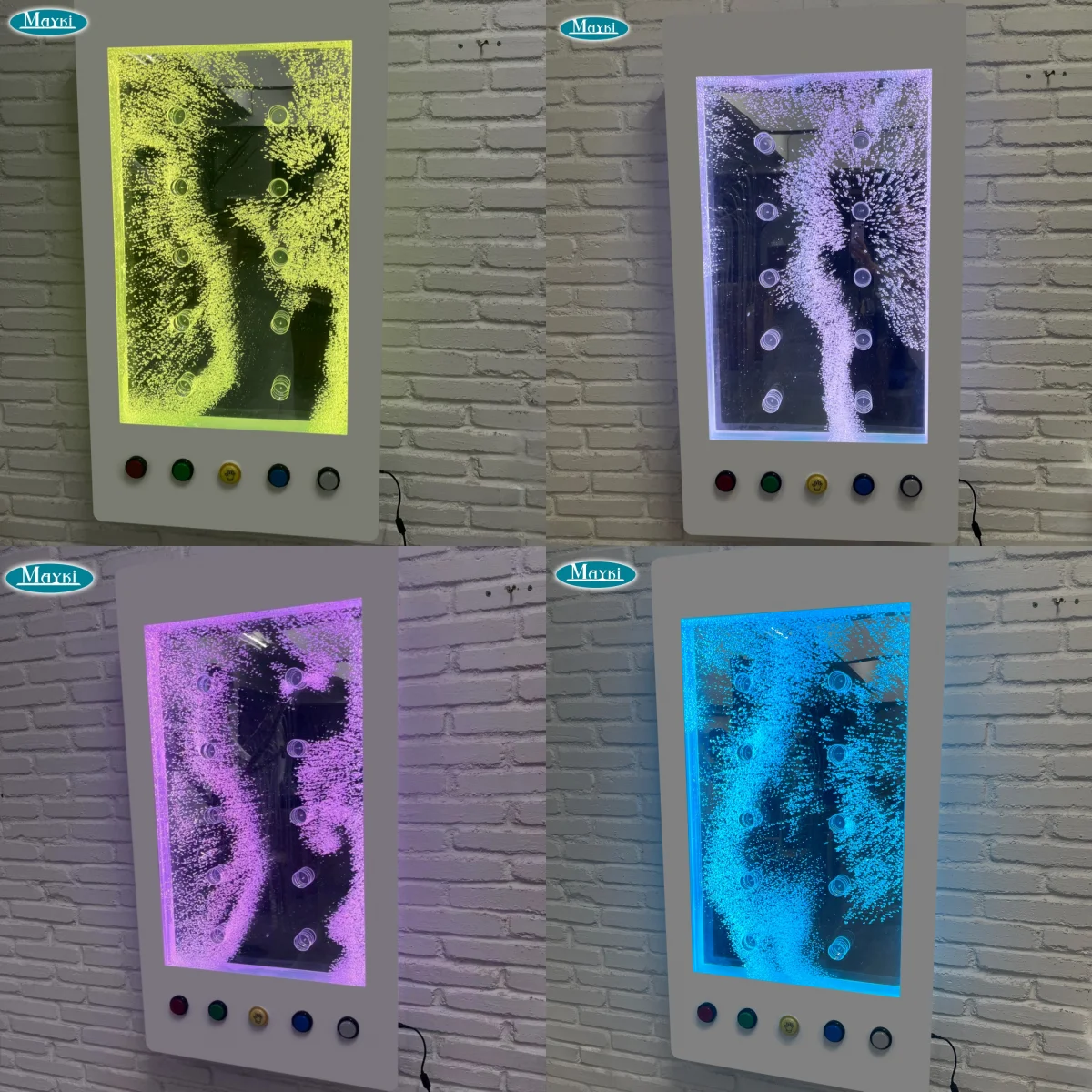 Сенсорная интеграционная комната 5 кнопок rgb цветная подсветка водяная пузырьковая панель сенсорные стеновые панели для детей