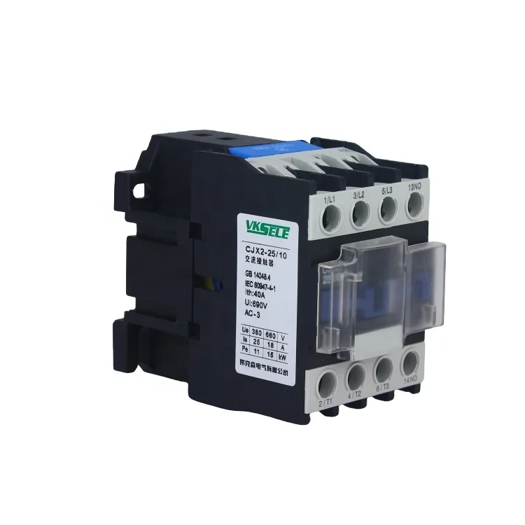 Weikesen new design CJX2-25 CJX2-2510 25A 12V 24V 48V 110V 220V 380V AC Coil with dust cover magnetic contactor