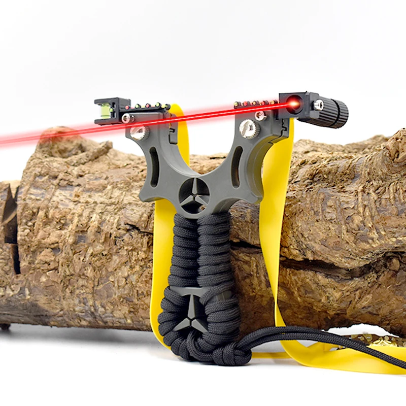 Slingshot Resin Laser Infrared Fast Compression Free Flat Rubber Band Clip Slingshot Outdoor Hunting Competitive Catapult Toy