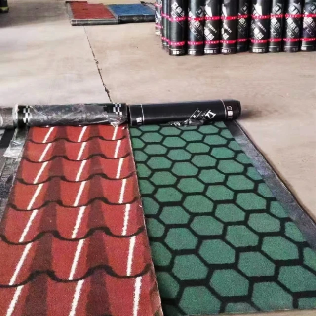 Self Adhesive Easy to Install Green Roof Tiles Waterproof Flat Roofs Asphalt Shingles