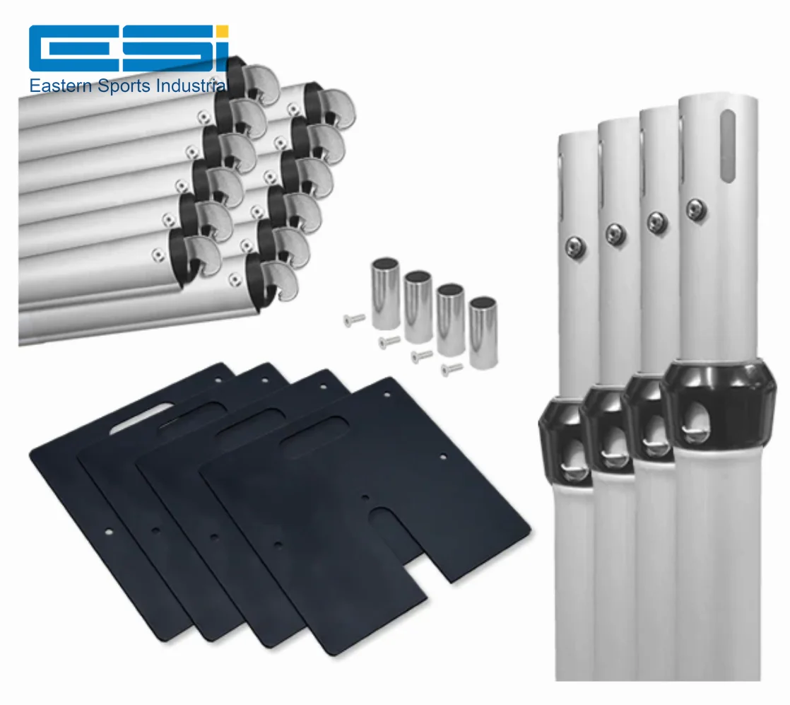 ESI wholesale adjustable pyramid structure wedding and event decorative aluminum  curved pipe and drape