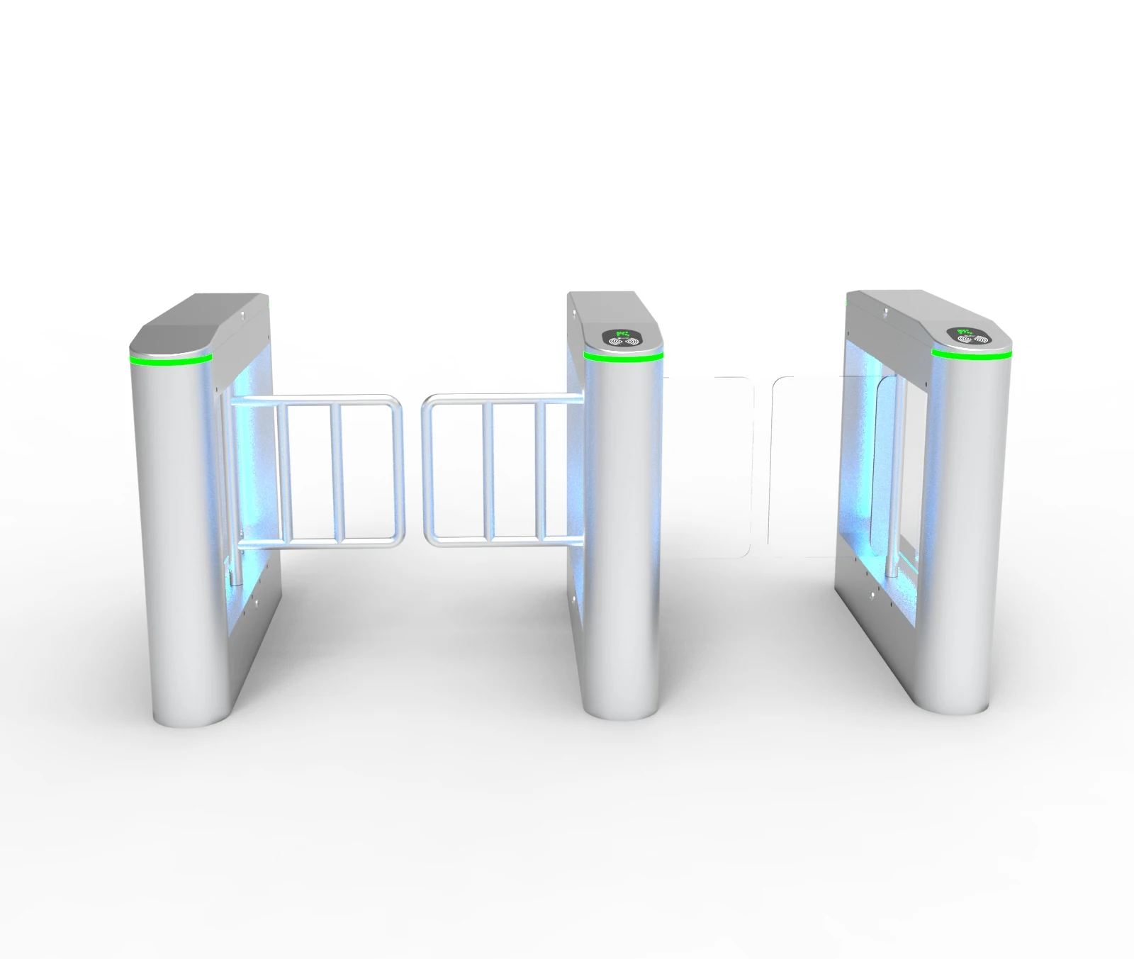 
Slim ADA Fastlane Tourniquet Small Footprint Pedestrian Swing Barrier Gate Turnstile 