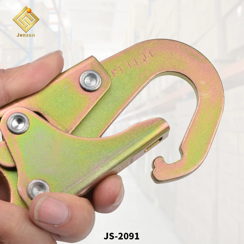 Jensan Safety Hook Steel Snap Hook for Construction Workers Fall Protection Custom High Quality 23KN 147*64.5mm EN362-2004 362g