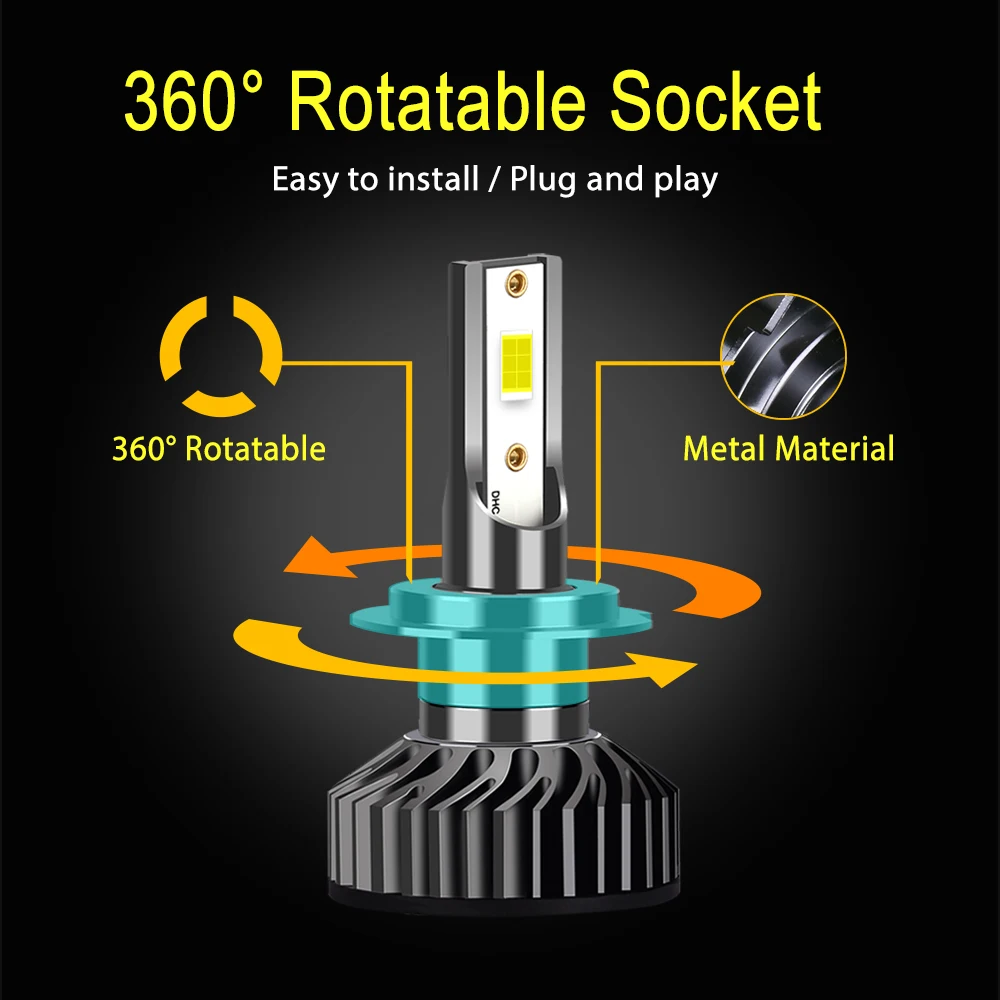Infitary F2 COB BK H4 6500K led car lights H7 H11 9005 9006 H4 h7 led headlight bulb car bulbs h7