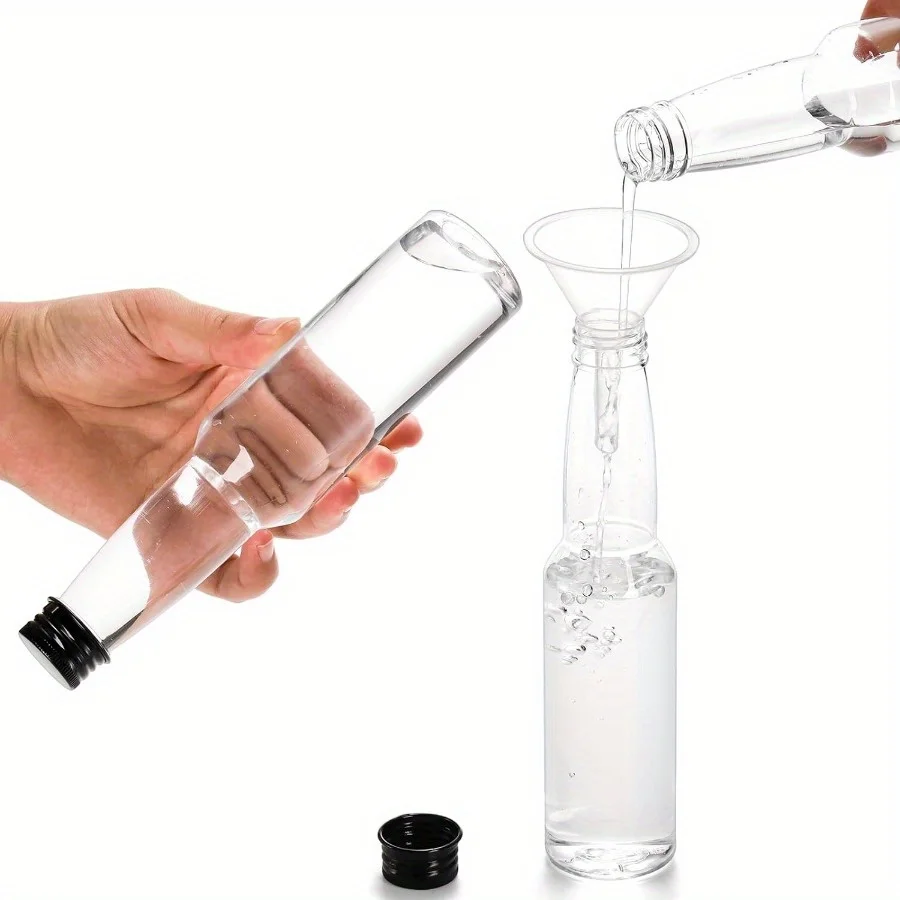 Wholesale 50ml Mini Small Sample Alcohol Juice Drinks Plastic Wine bottle Liquor Plastic Bottle With Screw Lid for Sale