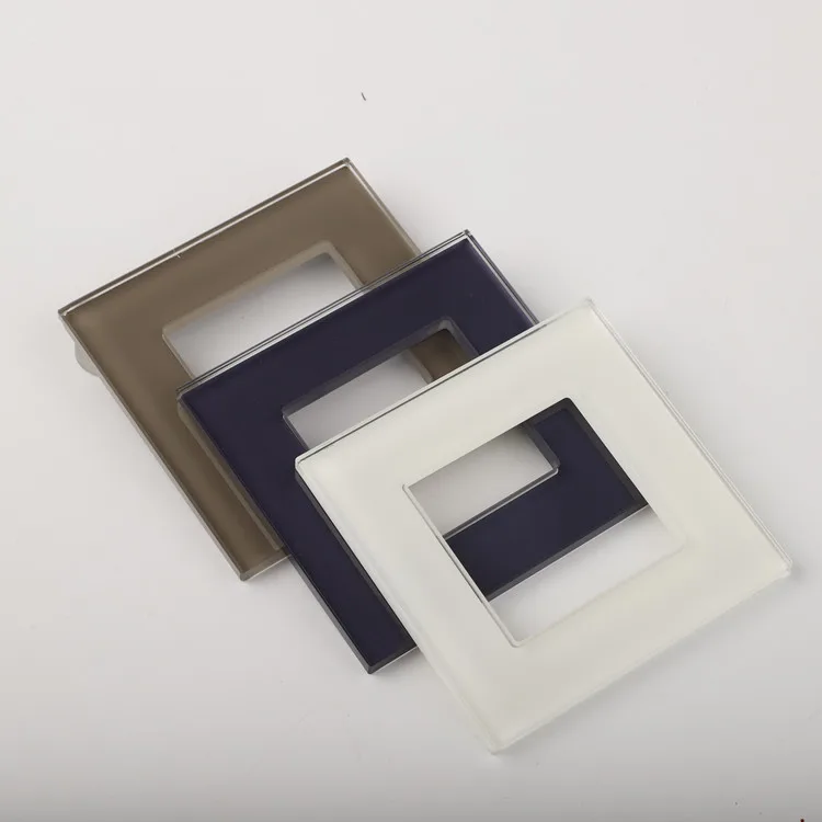 Customized switch tempered glass with silk screen printing for smart wall socket