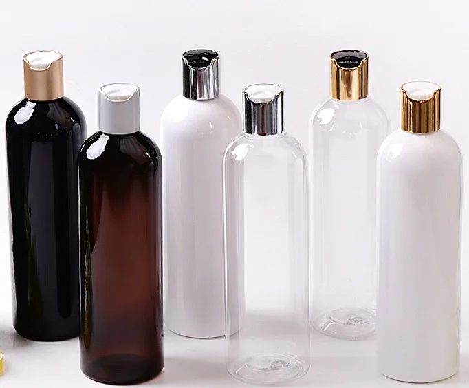Disc Top Flip Cap Bpa-free Container 400ml PET Bottle for Shampoo Lotion Liquid Body Soap Cream Cosmetic Packaging Empty Plastic