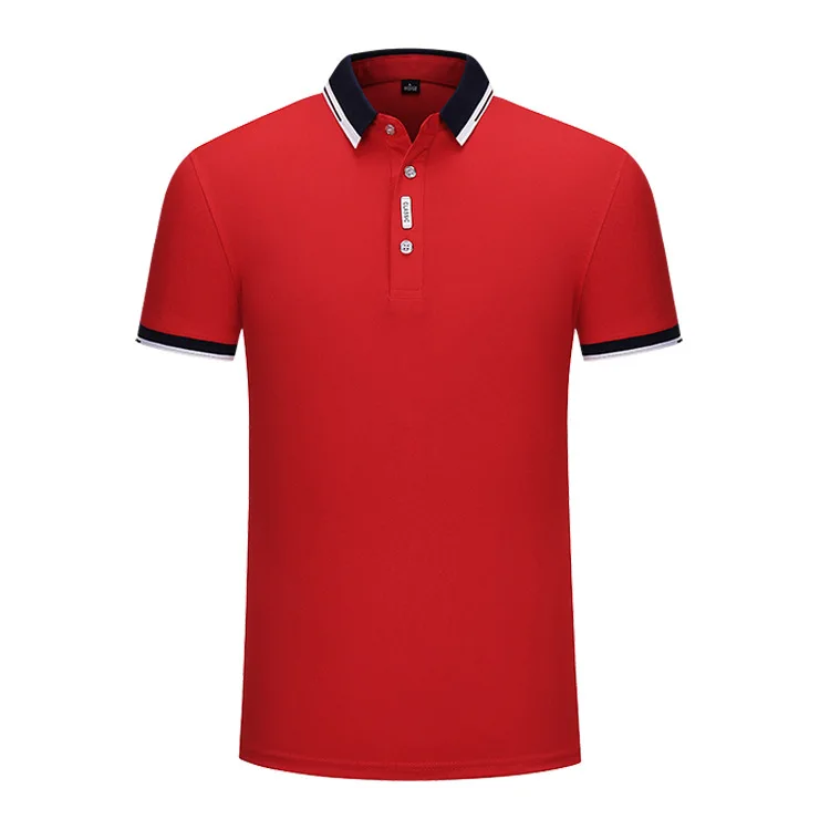 2021 solid color summer Polo custom logo Lapel short sleeve enterprise work clothes T-shirt work clothes team culture