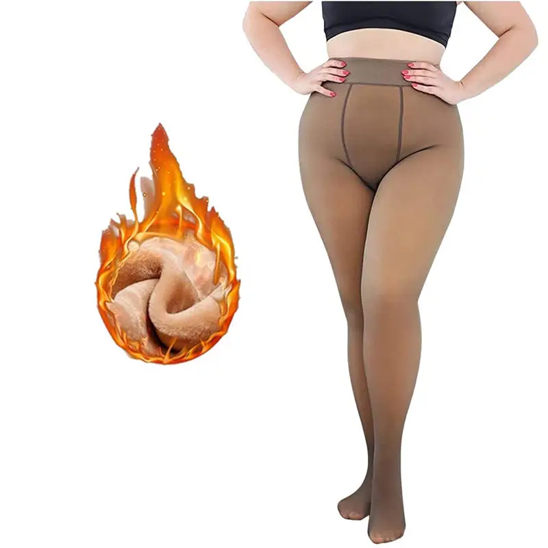 Translucent Pantyhose Plus Size Pregnant Thick Pantyhose Women Winter Thermal Pantyhose Print Tight Warm Fleece Japanese Girls