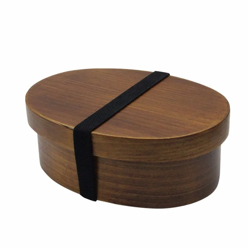 Japanese Style Wooden Bento Lunch Box For Food Fruit Sushi Bento Box Bowl Reusable Picnic Food Container