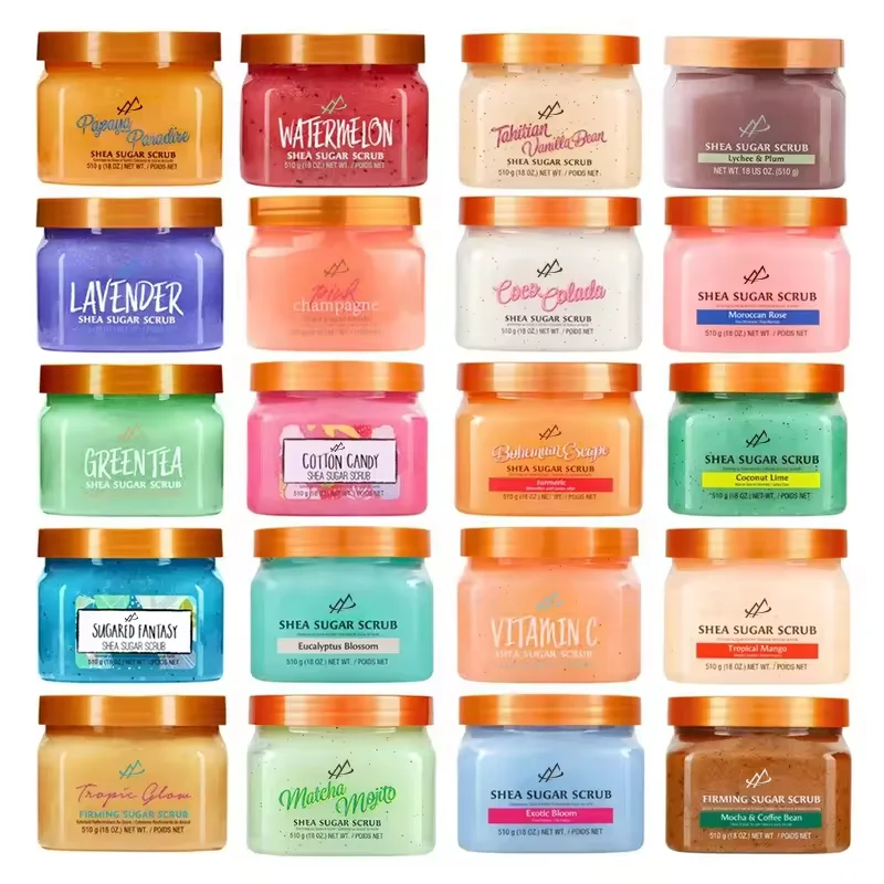 Customize wholesale whitening fruit body scrub organic best  exfoliating coconut body scrub for girls private label