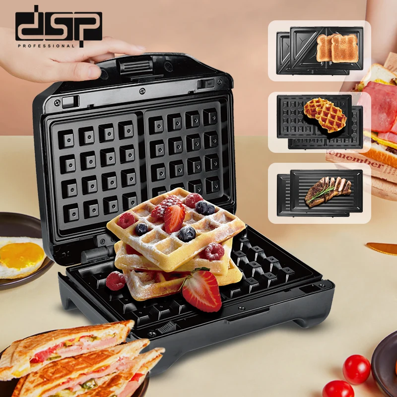 DSP Portable Sandwich Maker 3 In 1 Non Stick Sandwich Maker Mini Sandwich Maker Toaster