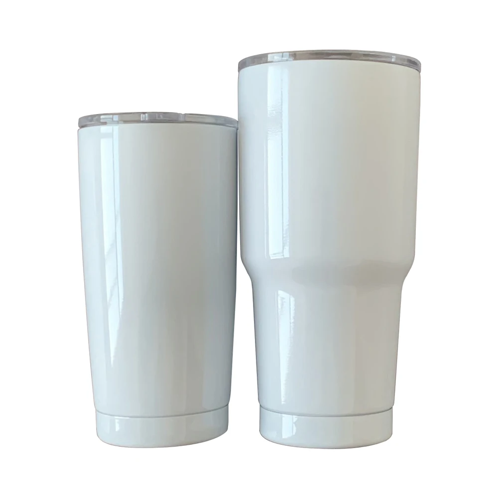 Heat Press 20oz 30 oz Double Wall White Colored Sublimation Cups Blanks Tumbler
