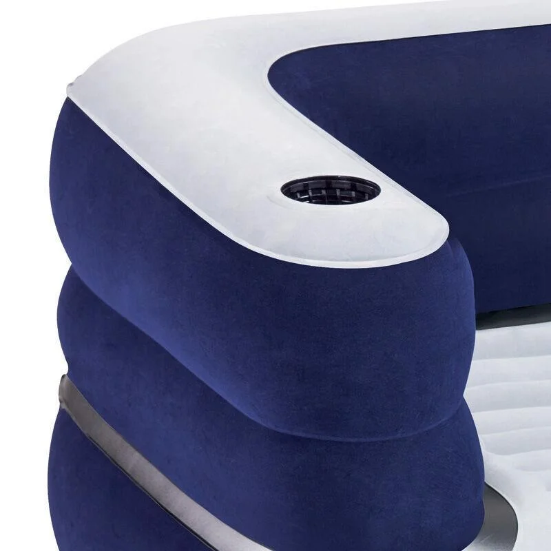 living room style and deluxe double person Inflatable air couch with two cup holder