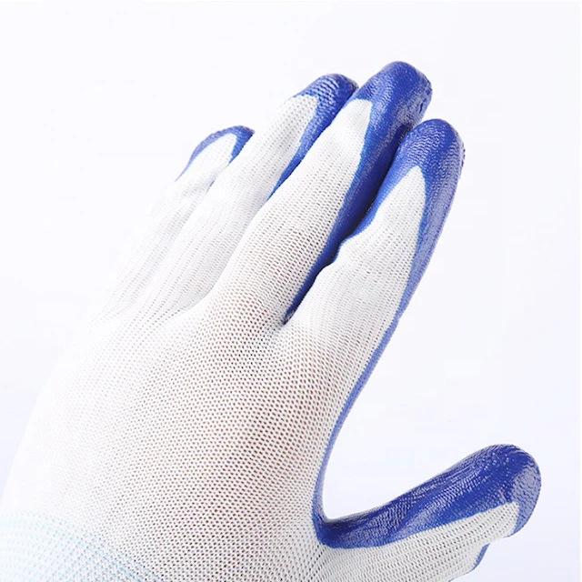  CE 4131 13 г безопасные строительные садовые перчатки анти-масляные черные нитриловые пальмовые