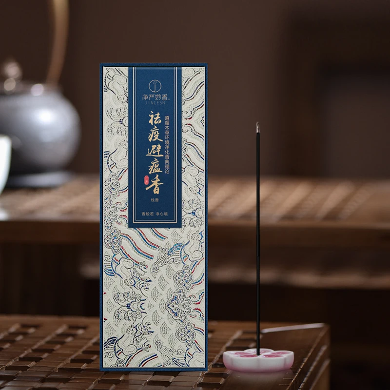 Chinese Burning Incense Joss Sticks Gift Set with Ceramic Flower Shape Incense Holders Incense Sticks For Air Freshening