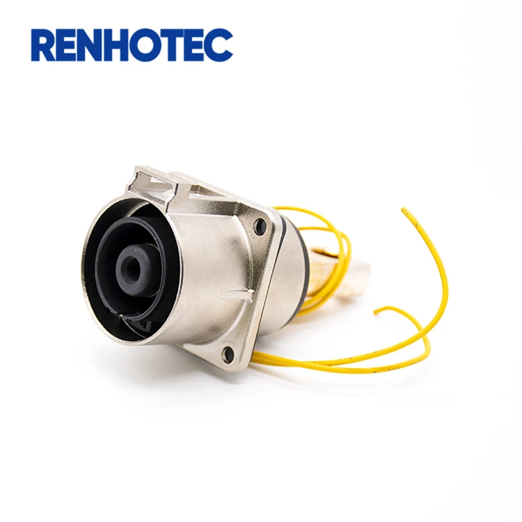 Metal 500A 1 Pin Plug Socket HVIL 5kv High Voltage Connector 5000V Shv