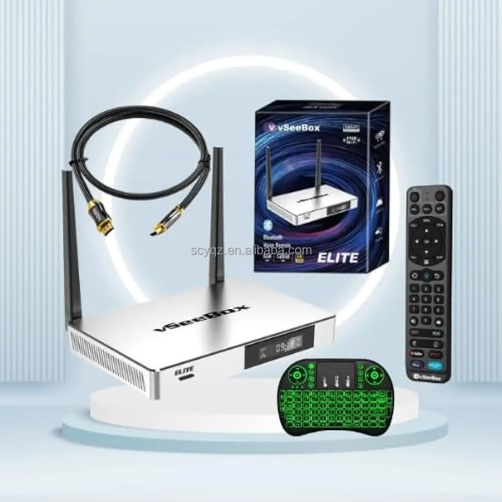 Потоковое ТВ 2024 vSee box V3 pro V1 Max Elite S4 S5 с Bluetooth голосовым пультом 32G Wi-Fi 6k