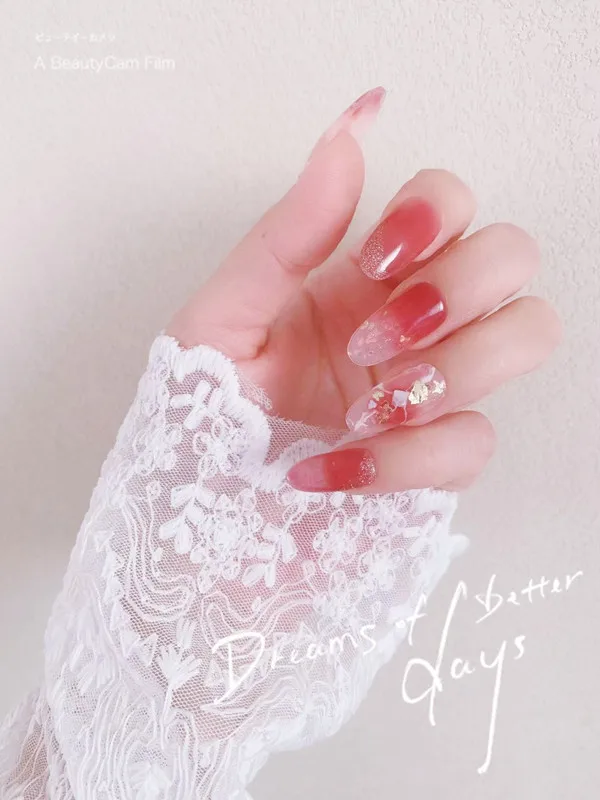 Nail Wear Armor Press on Nails China Direct Factory Gradient Design Finger ABS Full Cover Nail Artificial Press on Long