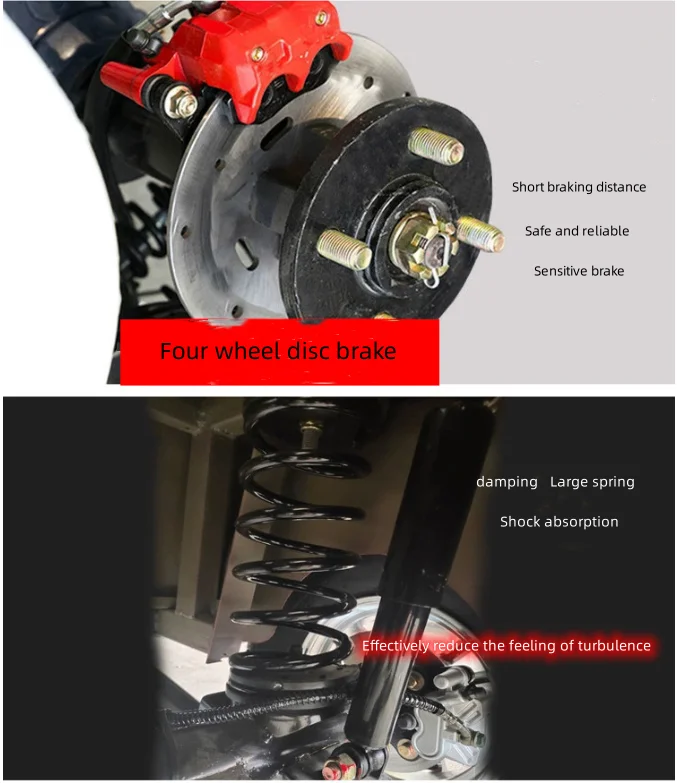 Cheap Latest Model 1000W 4 Wheel Electric Mobility Scooter Mini Fully Enclosed Car Mini Electric Cars For Disabled