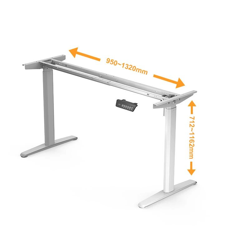 Electric Stand Desk Frame Height Adjustable Desk Legs Ergonomic Standing Desk Motor Motorized Workstation Base Black Table Frame