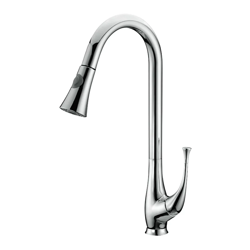 China Industrial Style New Models Sanitary Ware Rose Gold Black Pull Down Kitchen Faucet For Sink