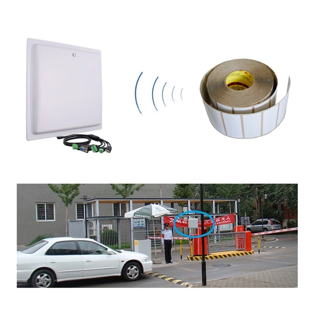 12dbi Встроенная антенна с большим диапазоном UHF RFID считыватель тегов автоматическая система открытых ворот для управления парковкой автомобилей