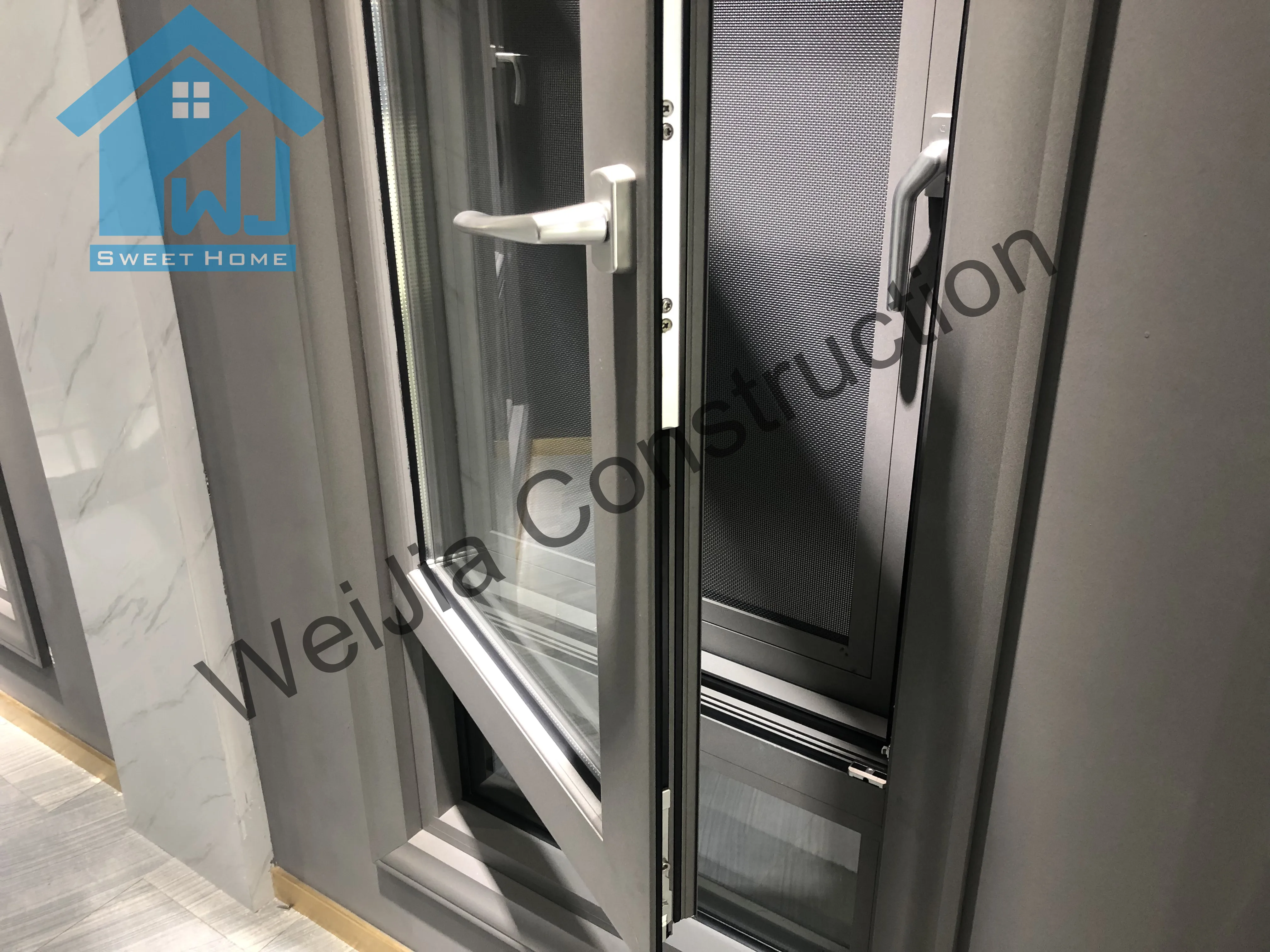 Australia standard aluminum french windows and door casement window for house installation with single/double glazed