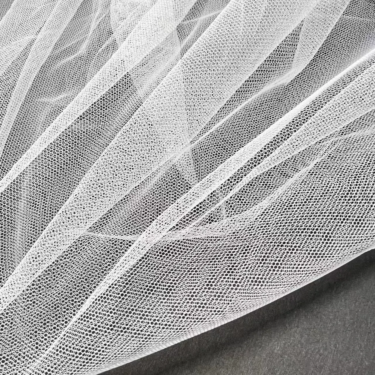 Durable Super light cool white polyester mesh netting fabric