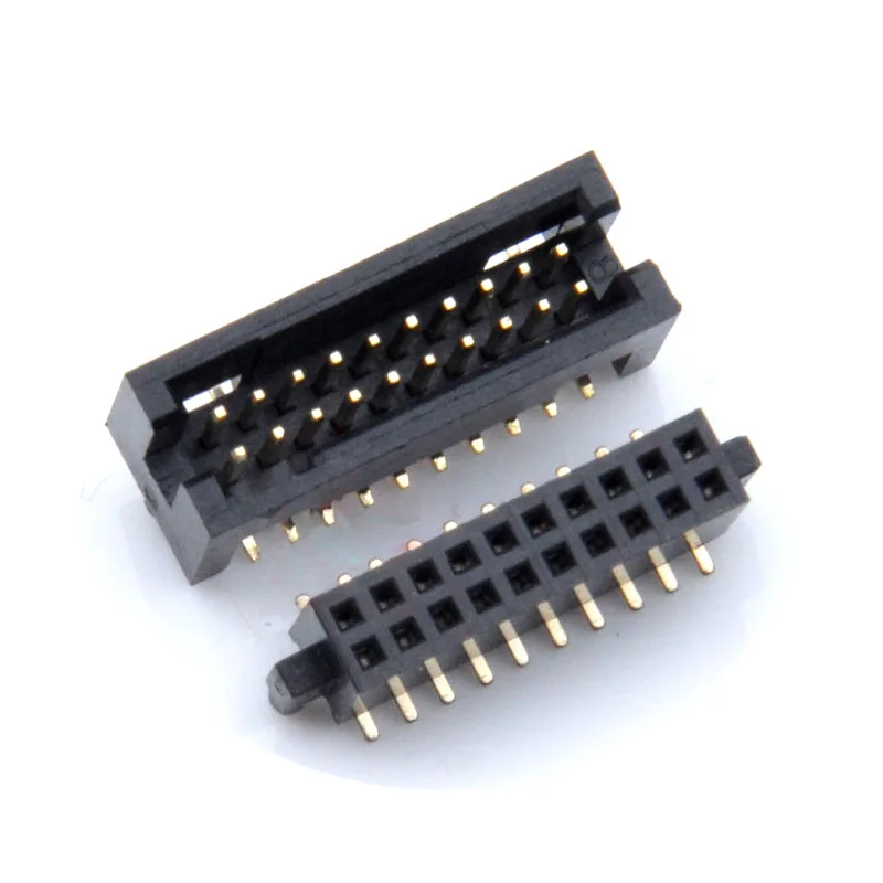 1.27mm 2.0mm 2.54mm Pitch Single Dual Row 180 Degrees/Right Angle DIP SMT ODM OEM  PA6T Gold Plated Female Header Connector