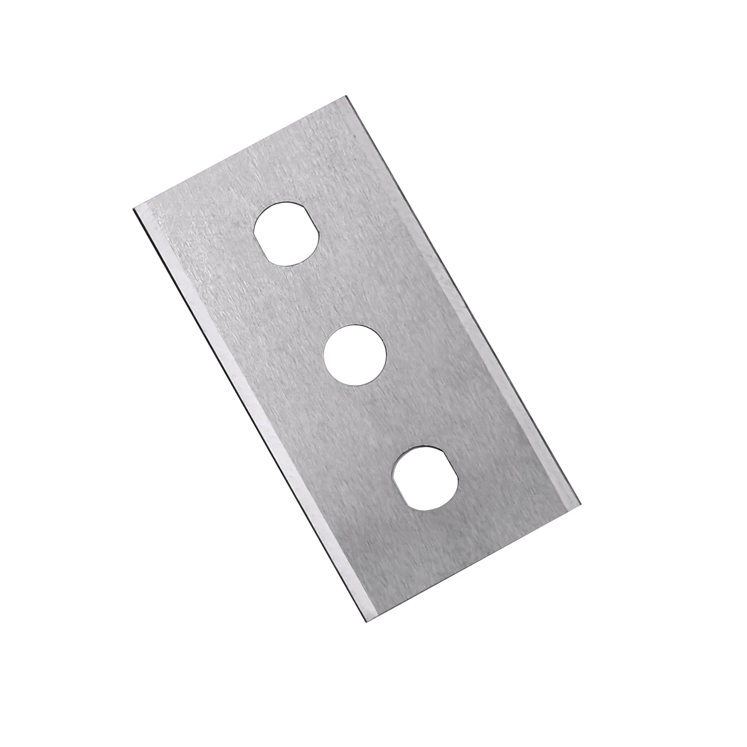 Tungsten Carbide Industrial Slitting Blades 43x22x0.15mm Double Edges with 3 Holes for Film Cutting Razor Slitter Knives