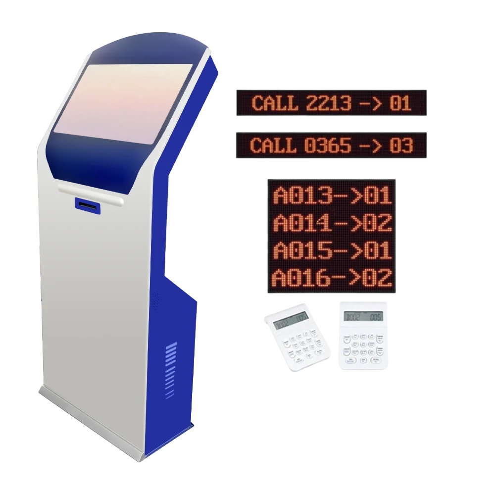 17 Inch Bank Hospital Wireless Queuing Number Management System Wireless Calling Touch Screen Ticket Dispenser Kiosk