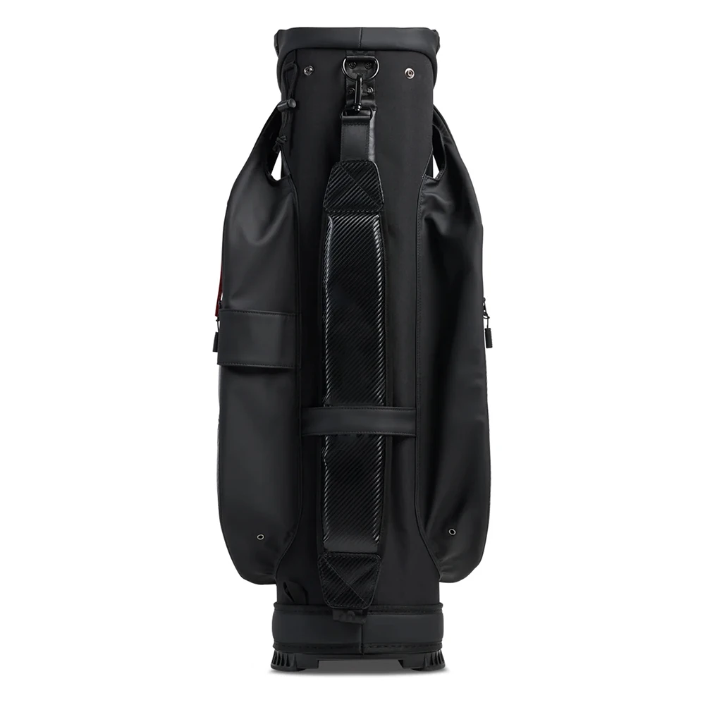 PRIMUS GOLF High Quality lightweight golf bag portable outdoor pu leather black golf cart bag with full 14 dividers