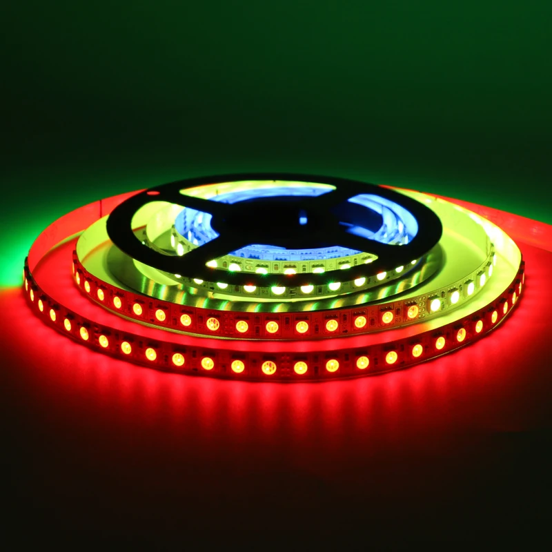 WS2811 DC 24V Individually Addressable 5050 RGB LED Strip Black White PCB 98LEDs/m Smart Pixel Digital LED Strip