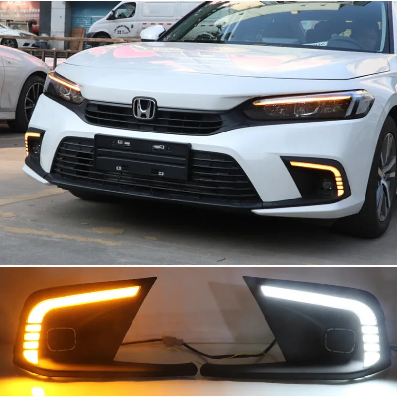 Gobison Hot Sales Led Day running light Turn Signal Lamp For Honda Civic 2021 Driving Fog Light