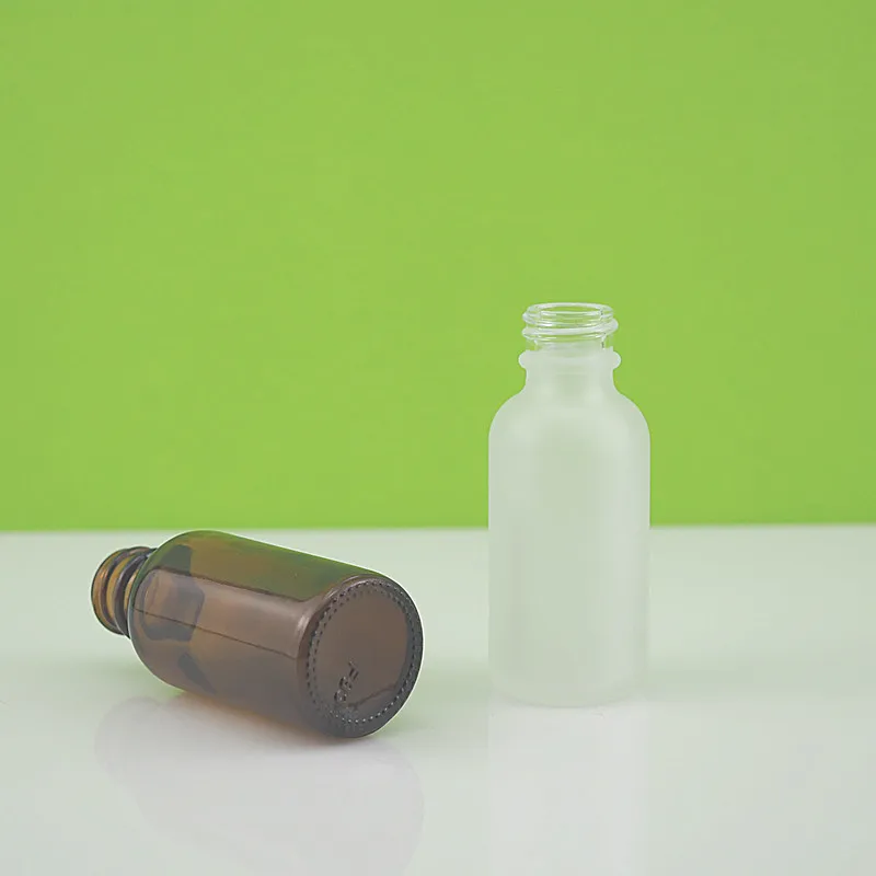 1oz empty matte amber essential oil glass bottle with dropper