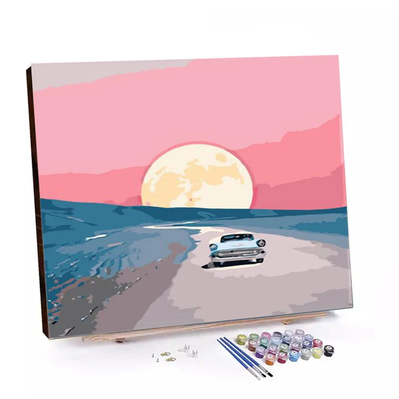 Customized Romantic DIY Easy Kids Painting by Numbers Set