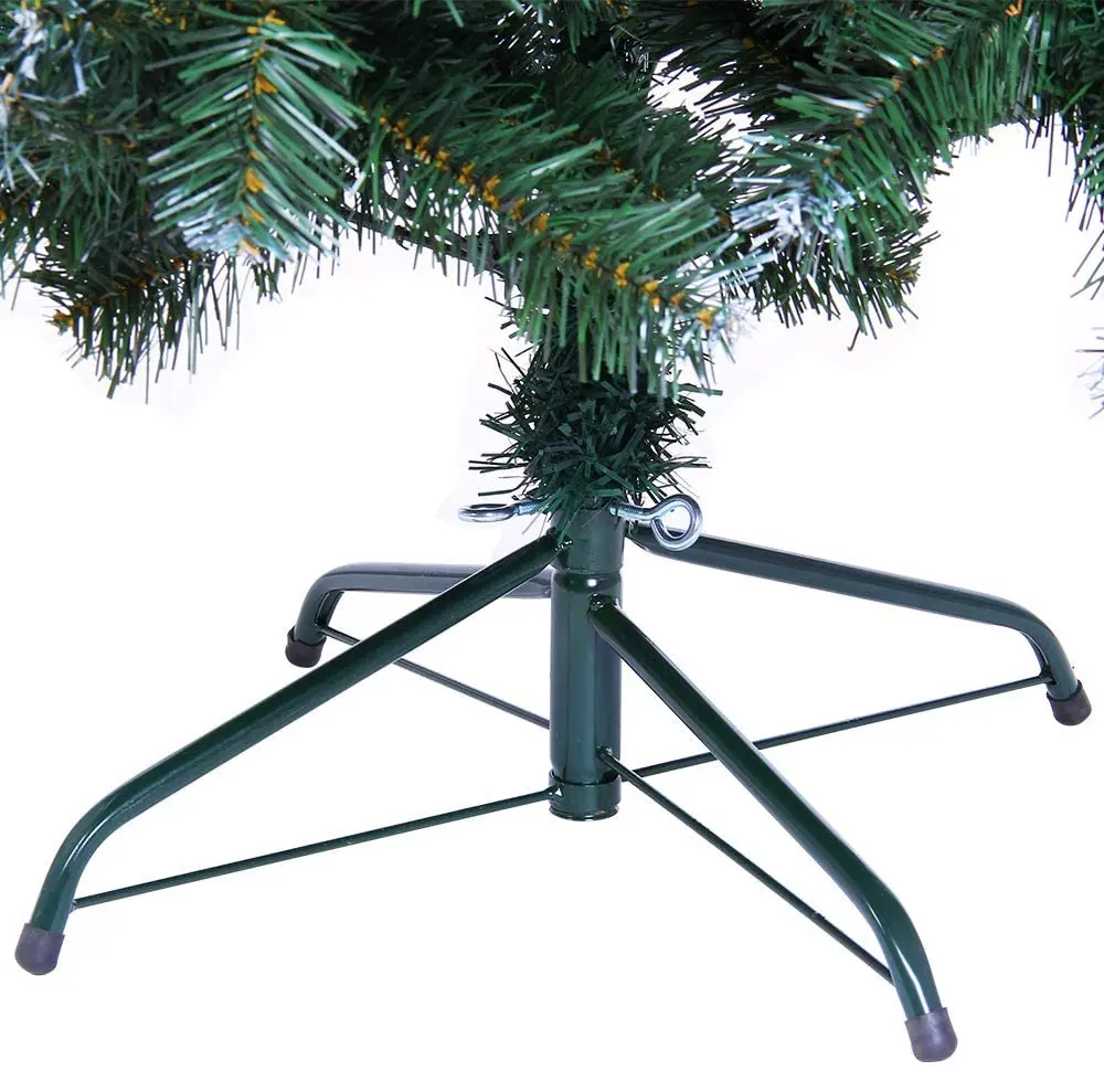 Customizable height Artificial PVC Christmas tree spray white top point pvc leaves indoor PVC Christmas tree