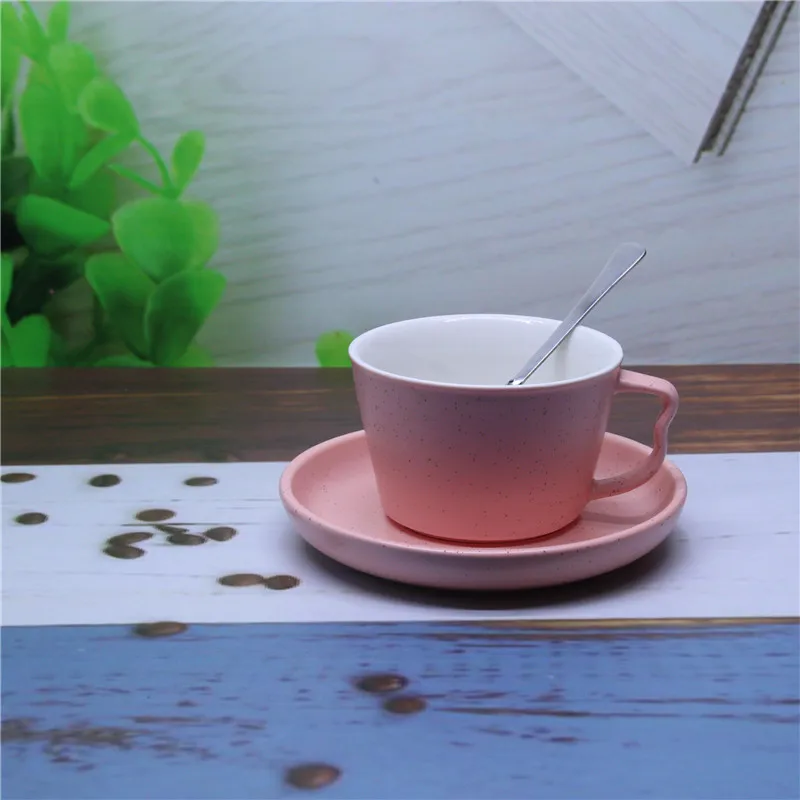 The best and cheapest ceramic coffee mugs with plate dish drink cup  home decoration
