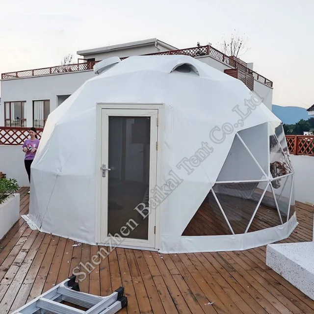 Luxury resort hotel tent Geodesic Dome Tent Outdoor Igloo Glamping With Bathroom Dome Tent