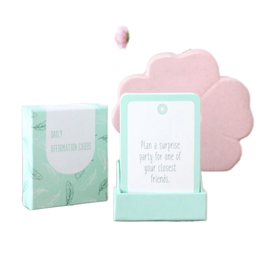 Custom Printed 54 Positive Daily Affirmation Cards Large Offset Printing Featuring Inspiring Women Made Durable Paper Game Play