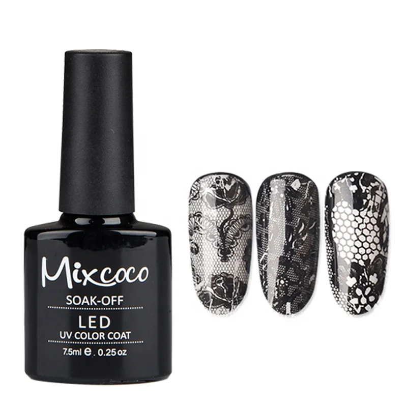 Salon Supplier Uv Gel Polish Mixcoco Clear Colors Transfer Gel For Nail Art painting predcure semipernament esmalte em de gel