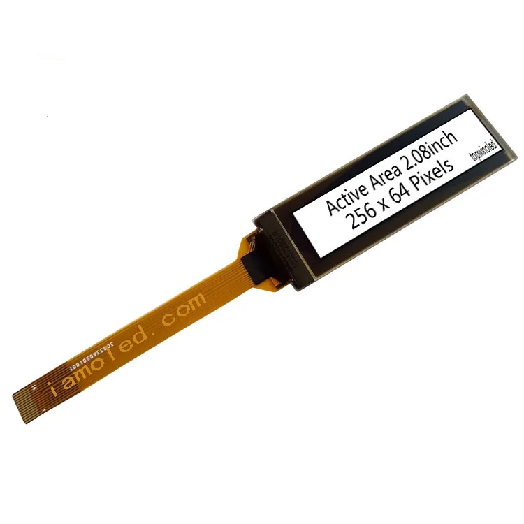 2.08' 2.08inch 2.08 inch 256x64 resolution white colour oled display panel 16 gray QG-5664GSWHG14 4-SPI 4 wire SPI Interface