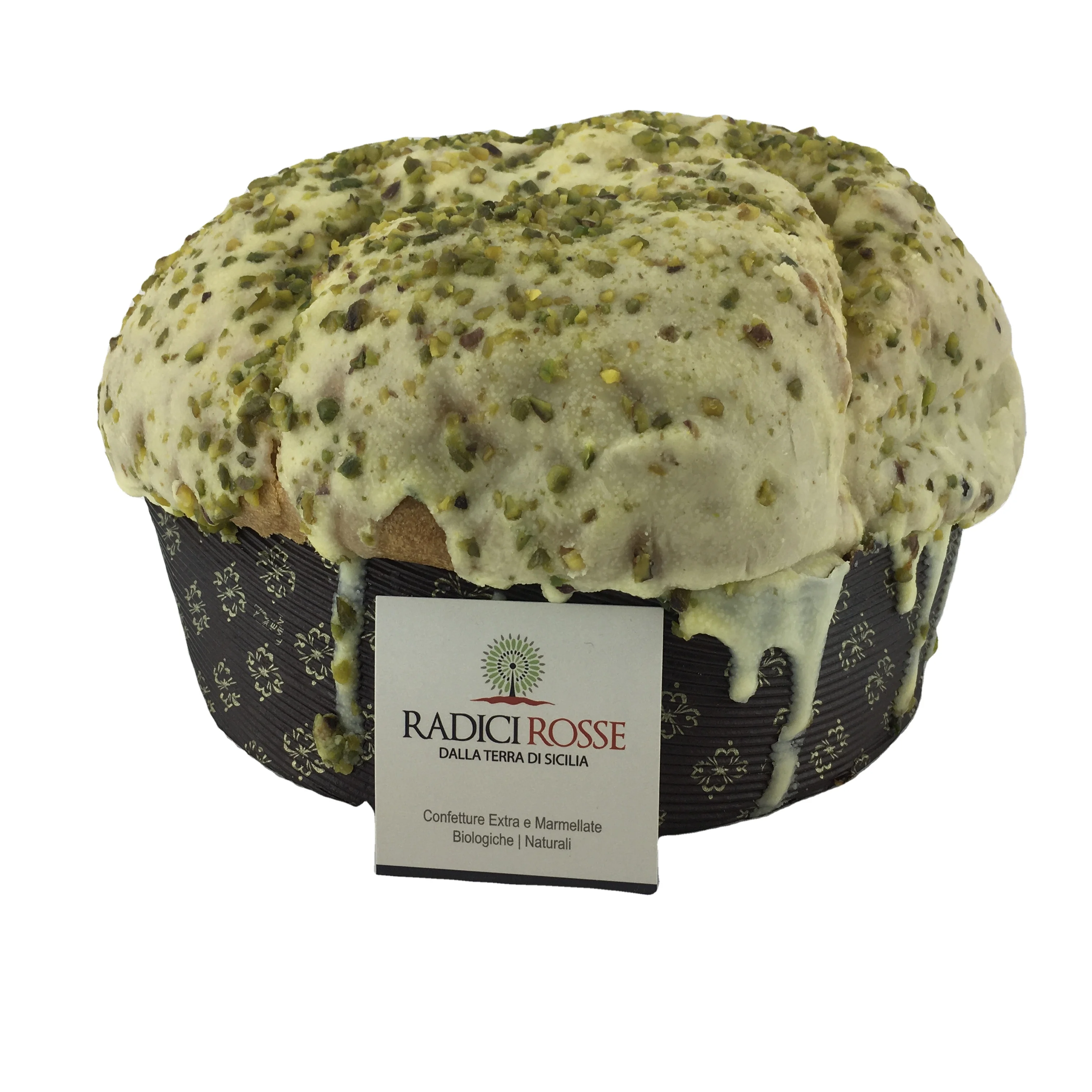 Pistachio High Quality Traditional 100% Panettone Italian Christmas Cake Dessert Wholesale 1000 g