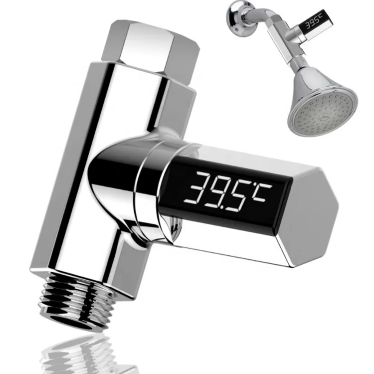 
KH TH049 LED Digital Display Battery Free Home Bath Baby Shower Water Temperture Monitor Hot Water Thermometer 