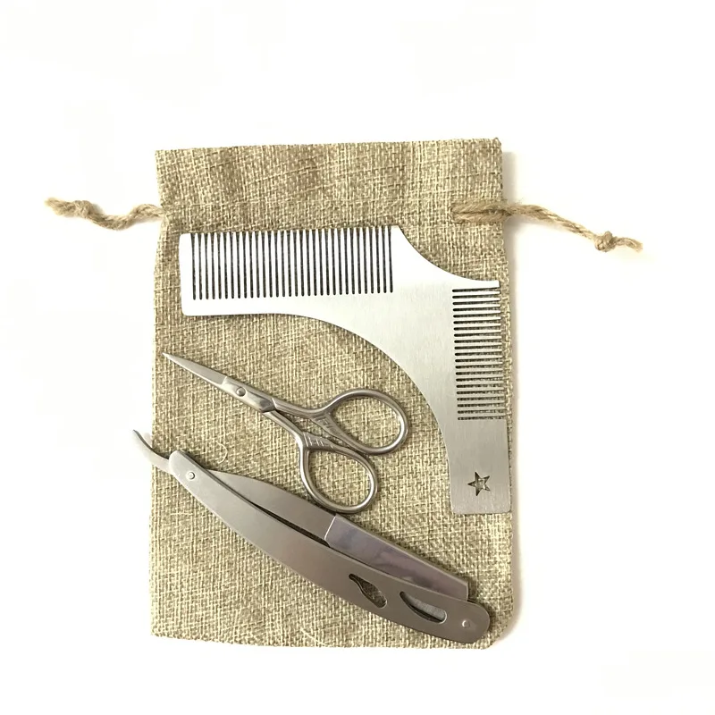 Hot sale Natural beard grooming trimming care kits for men care gift wholesale custom kit men beard care