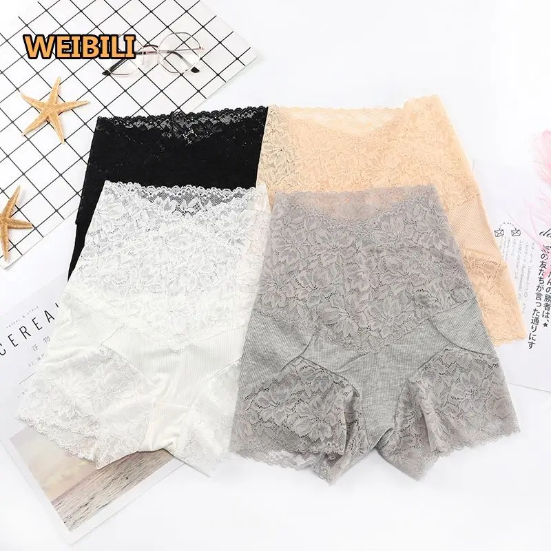 Womens Lace Underwear High Waist Sexy Panties Seamless Shape Wear Panties Comfortable Breathable Panties