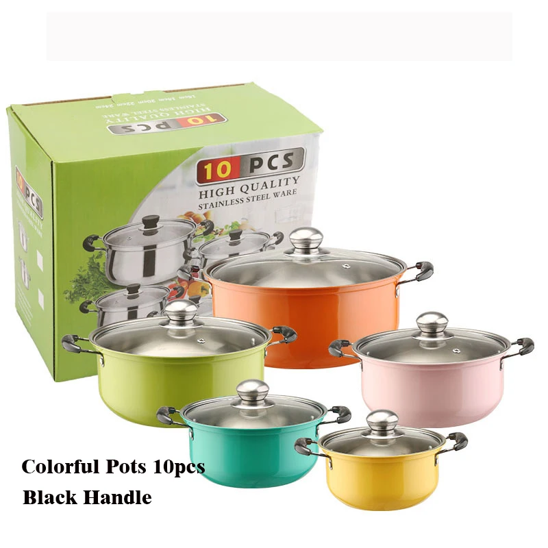 Stay Cool Handles Dishwasher Safe Non Stick Iron Stainless Steel Sonex German Kitchen Cookware Pot Sets Cooking